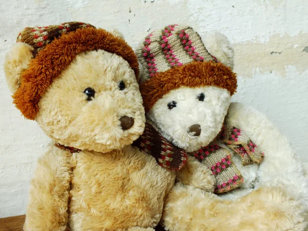 Romantic couple of teddy bears — Stock Photo, Image