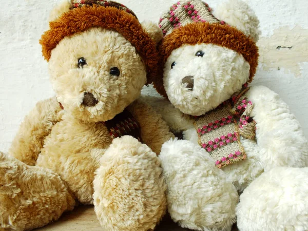 Pareja romántica de osos de peluche —  Fotos de Stock