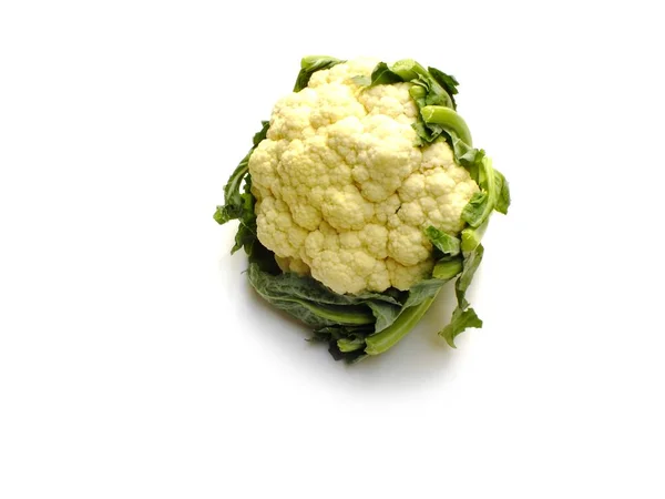 Coliflor sobre fondo blanco — Foto de Stock