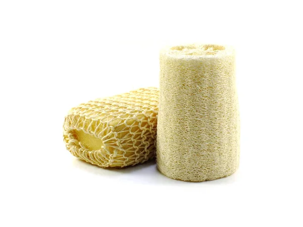 Loofah Éponge Isolés Sur Fond Blanc — Photo