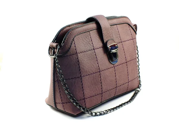 Purple Woman Bag Isolated White Background — Stock Photo, Image