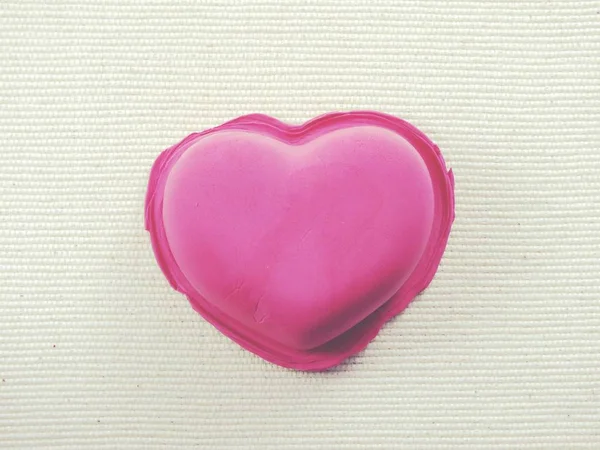 Valentine amor corazones rosados cerrar vista superior con espacio de copia — Foto de Stock
