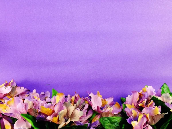인공 꽃으로 공간 배경 장식 — 스톡 사진