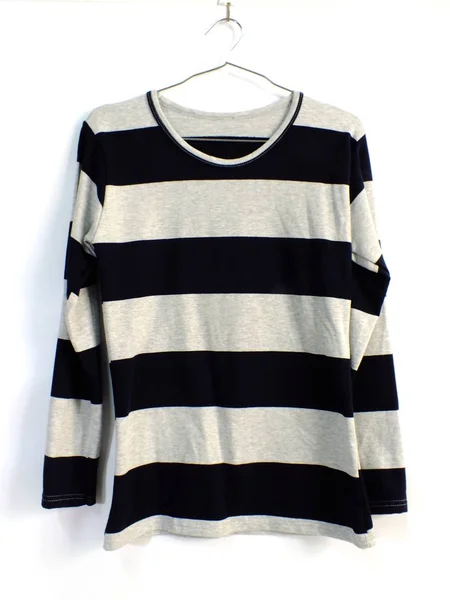 Striped shirt hanging fashion clothing marine style — Stock Photo, Image