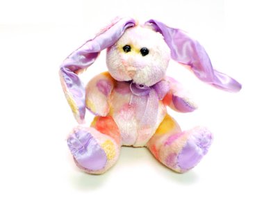 tavşan Paskalya tavşanı bebek beyaz arka plan üzerinde