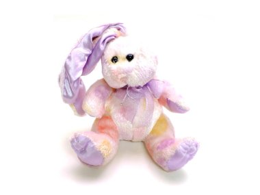 tavşan Paskalya tavşanı bebek beyaz arka plan üzerinde