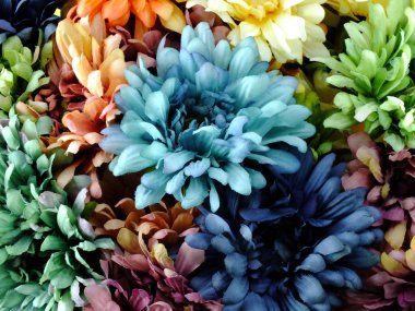 güzel yapay daisy gerbera çiçekleri yakın çekim