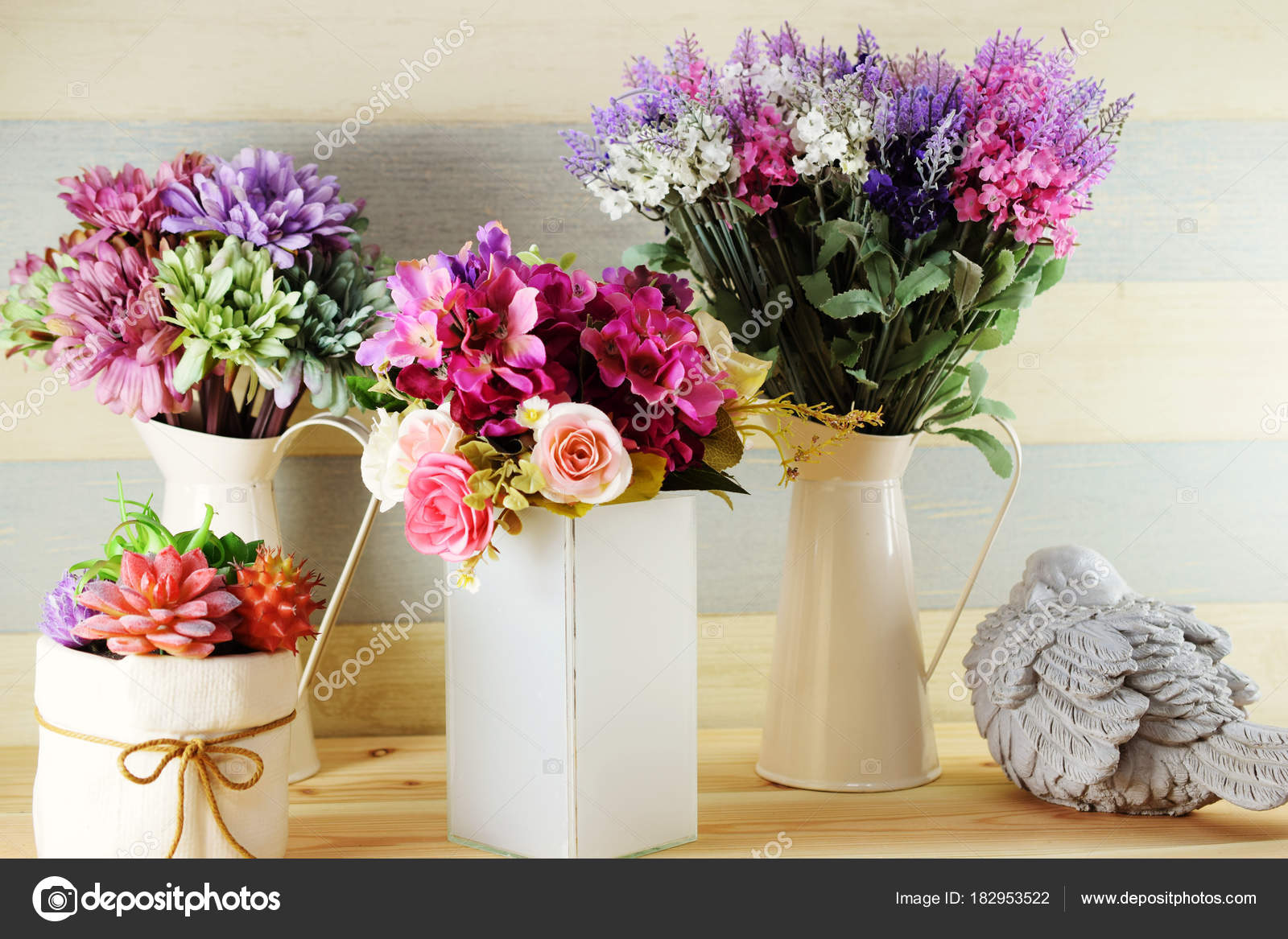 Bouquet Fleurs Artificielles Décoration Colorée