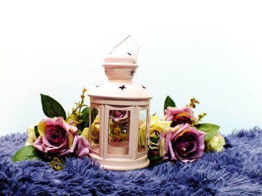 alan arka plan ile güzel vintage mum dekor