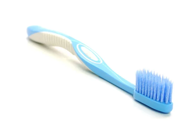 白い背景に分離された青い歯ブラシ — ストック写真