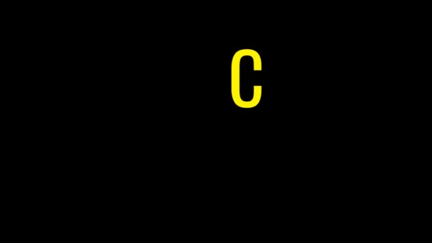 Kara Cuma Promosyon alfabesi siyah arkaplan üzerine — Stok video