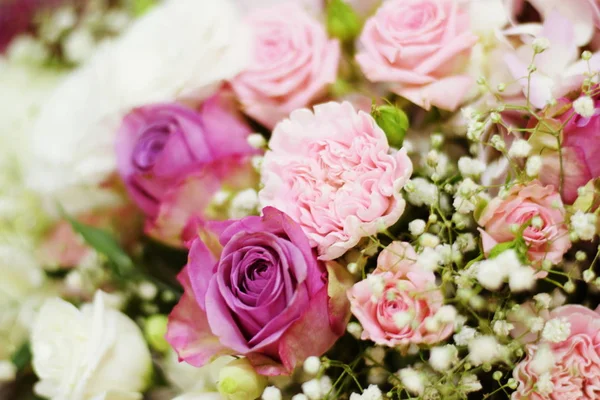 Close Beautiful Pink Rose Flower Bouquet — Stock Photo, Image