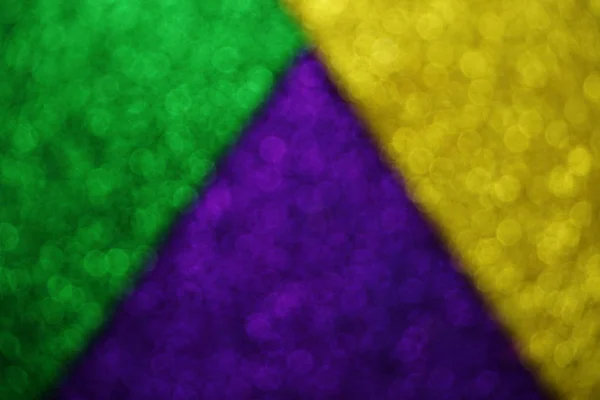 Mardi Gras Con Púrpura Verde Oro Luz Bokeh Fondo — Foto de Stock