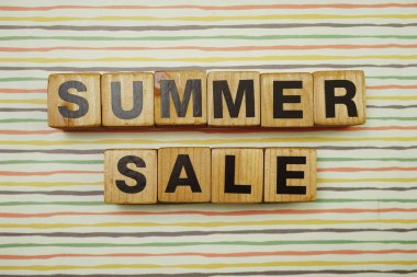 Hello Summer alphabet letter with Colorful background