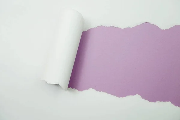 Paper Torn Space Copy Purple Background — Stock Photo, Image