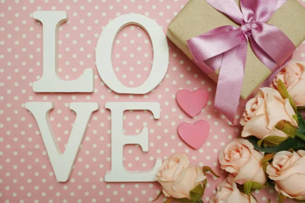 Amor Alfabeto Letra Dia Dos Namorados Fundo — Fotografia de Stock