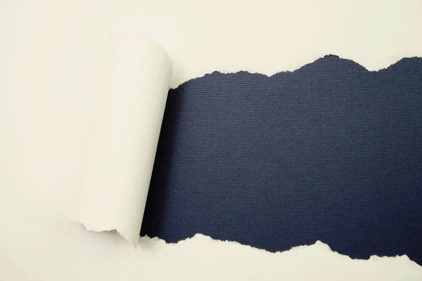 Paper Torn Space Copy Blue Background — Stock Photo, Image