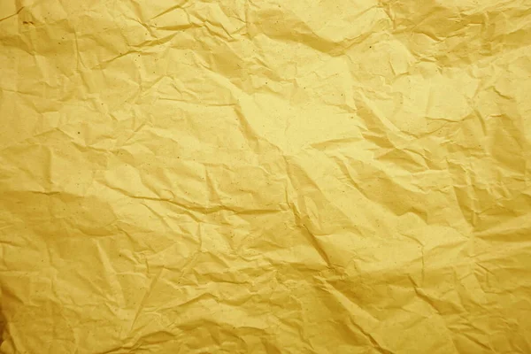 Yellow Crumpled Paper Empty Background — Stock Photo, Image