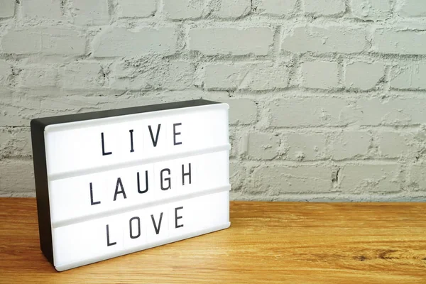 Live Laugh Love word in light box