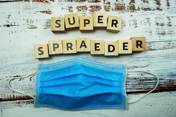 Super Spreader Szó Betű Háttér — Stock Fotó