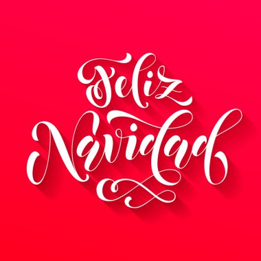 Feliz Navidad yazı. İspanyol mutlu Noeller
