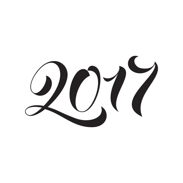 Bonne année 2017 lettrage carte de vœux — Image vectorielle