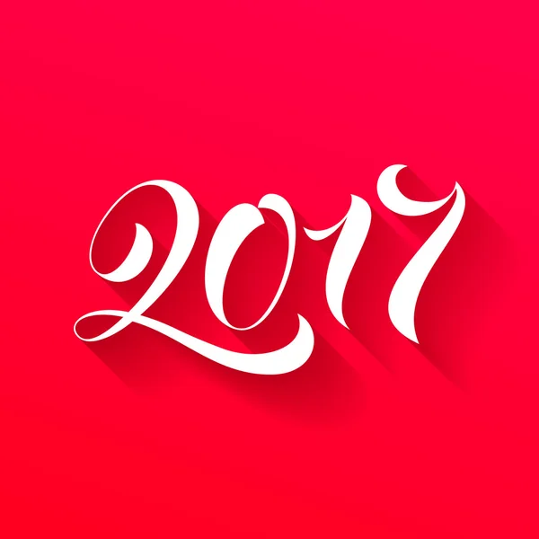 Šťastný nový rok 2017 písmo s pozdravem — Stockový vektor