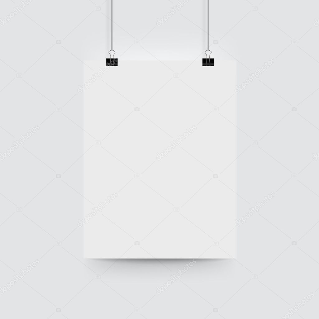 Download Poster Paper Mockup Vector Blank Billboard Hanging Stock Vector C Ronedale 128230378 PSD Mockup Templates