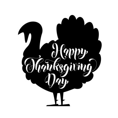 Şükran günü Türkiye kuş tebrik kartı vektör poster