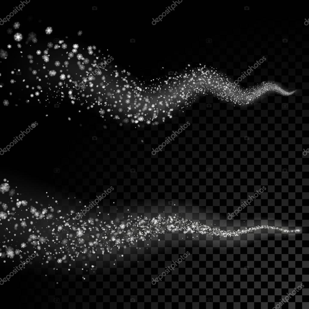 magic snowflakes snow trail