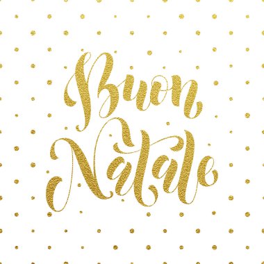 Buon Natale tebrik. İtalyan mutlu Noeller
