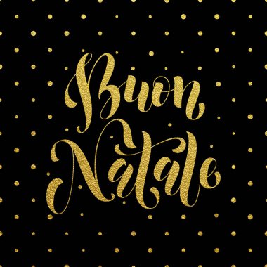 Buon Natale tebrik. İtalyan mutlu Noeller