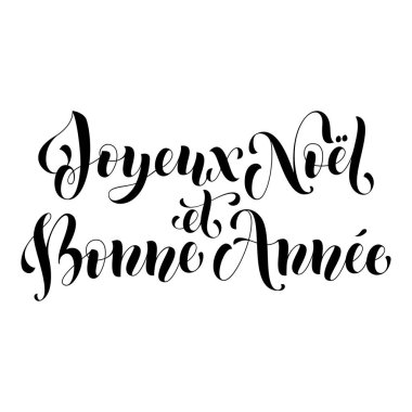 Joyeux Noel, Bonne Annee french greeting card, poster