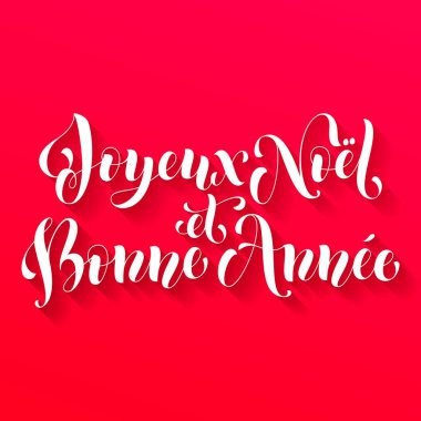 Joyeux Noel, Bonne Annee french greeting card, poster