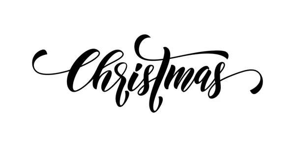 Natal caligrafia vetor lettering —  Vetores de Stock
