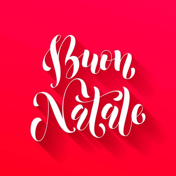 Saudação Buon Natale. Feliz Natal Italiano — Vetor de Stock