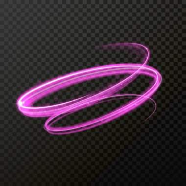 Neon pembe girdap sarmal vektör hafif iz izleme