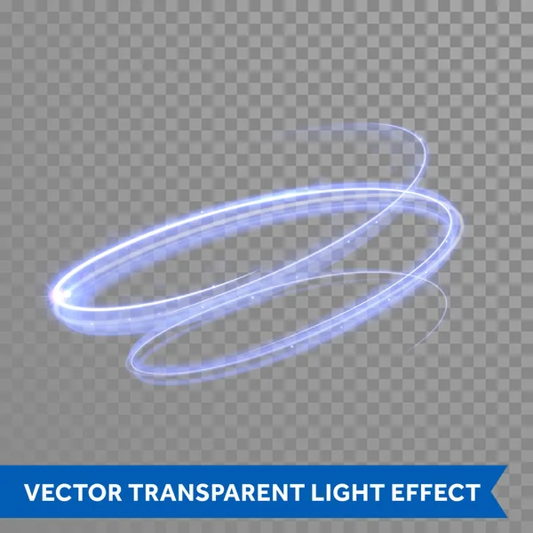 라이트 페인팅 블루 네온 효과 — 스톡 벡터