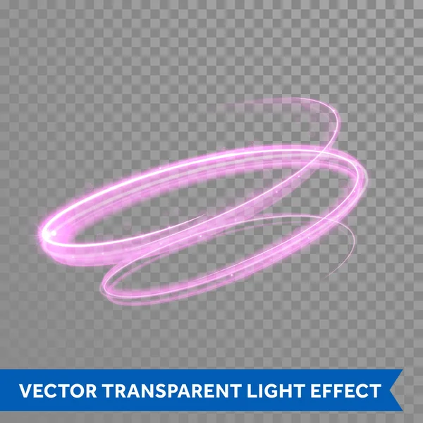 Luz rosa remolino espiral rastro — Vector de stock