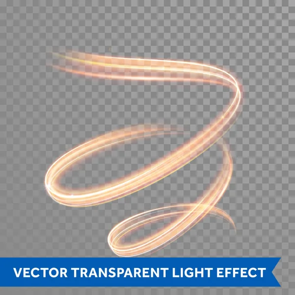 Lichte schilderij effect. Gloeiende brand swirl spiraal trail — Stockvector