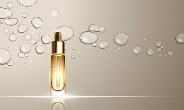 Kollajen serum şişesi cilt bakım tedavi tasarım