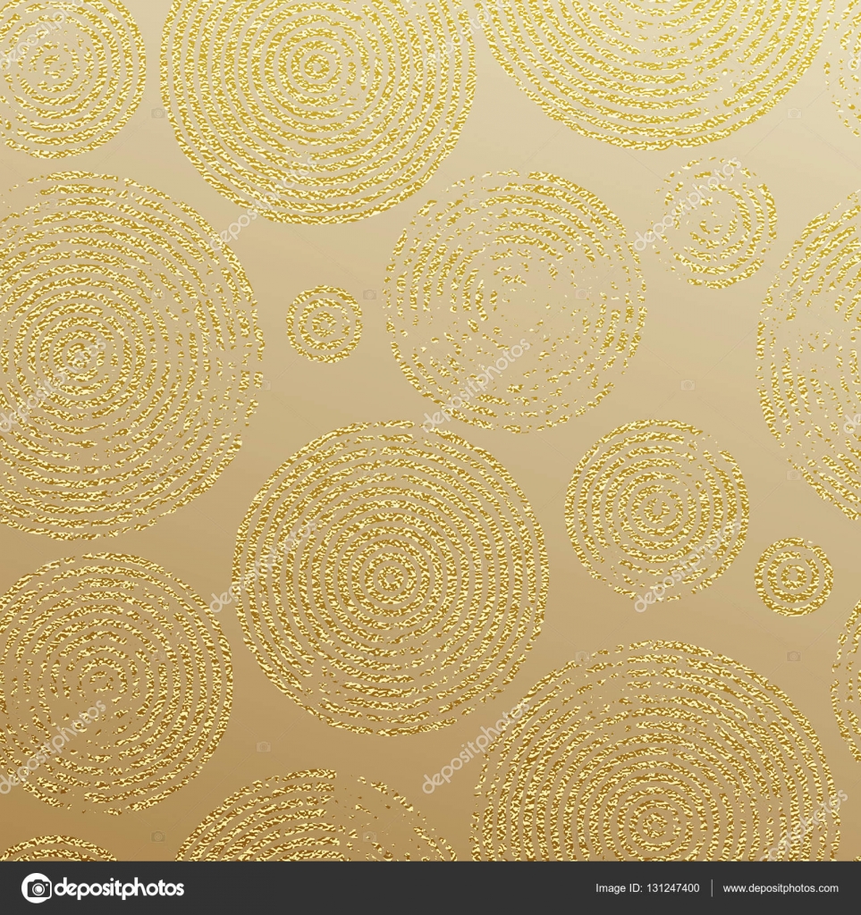 Gold Glitter Rings Luxury Seamless Pattern Wallpaper Stock Vector