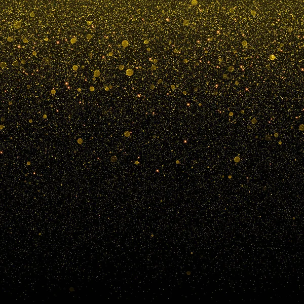 ゴールドのキラキラ粒子背景 — ストックベクタ