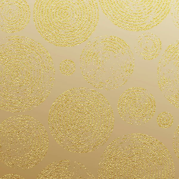 Gold Glitzerringe Luxus nahtlose Muster Tapete — Stockvektor