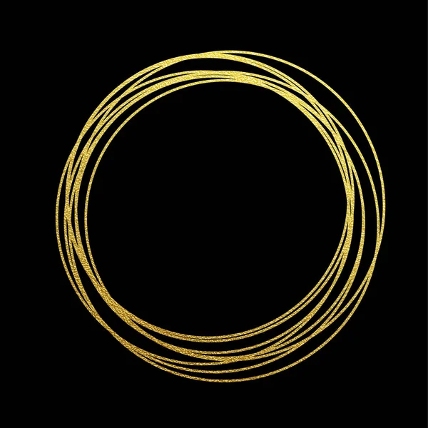 Cercle d'or de dorure de feuille d'or — Image vectorielle