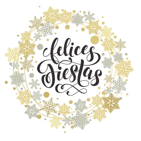 Texto en español para Felices Fiestas — Vector de stock