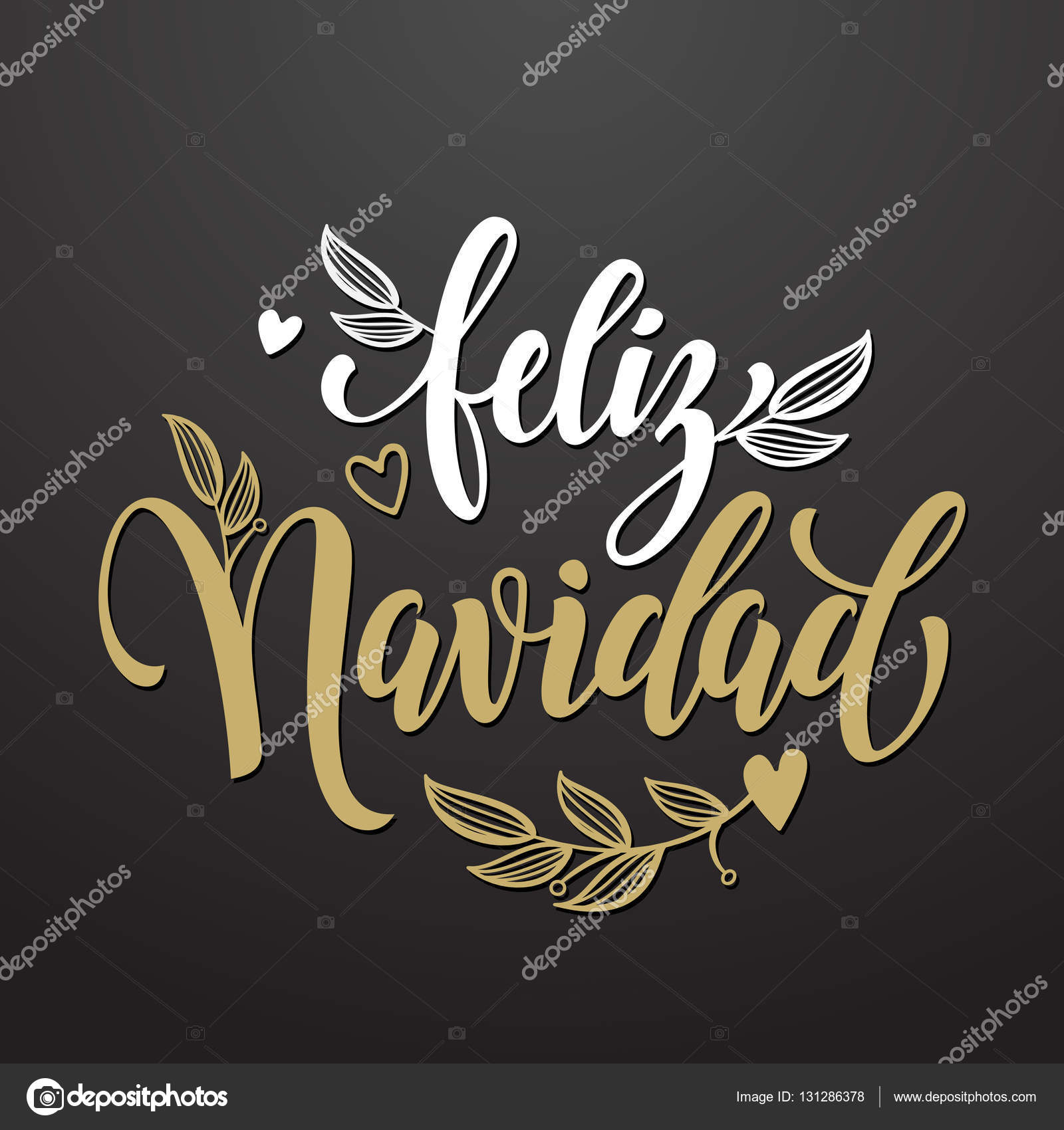 Feliz Navidad Spagnolo Buon Natale Testo Lettering Vettoriali Stock C Ronedale