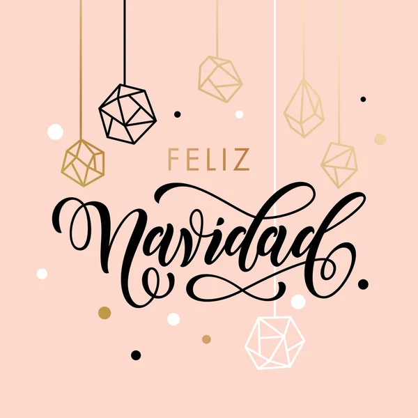 Tarjeta de felicitación Feliz Navidad Española — Vector de stock