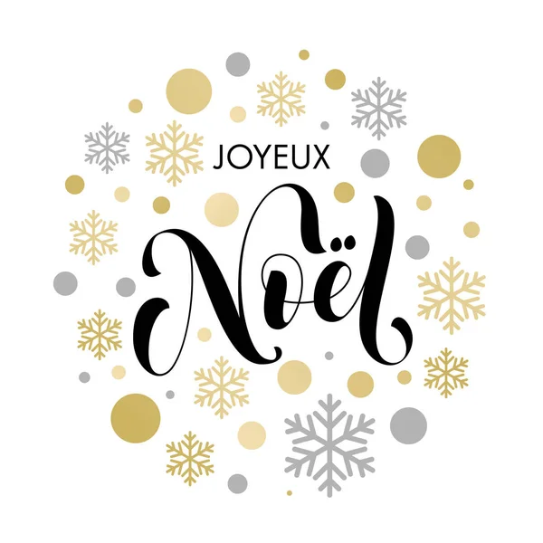 Natal em francês Noel ornamento de texto para cartão de saudação — Vetor de Stock