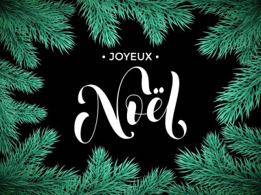 Joyeux Noel Fransız Merry Christmas metin tebrik kartı